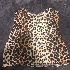 Leopard Print Muscle Tank cropped